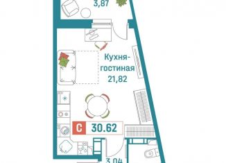 Продается квартира студия, 30.6 м2, Ленинградская область