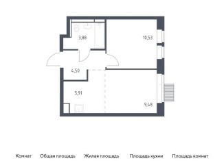 Продажа 1-комнатной квартиры, 34.3 м2, деревня Путилково