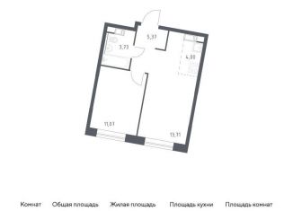 2-комнатная квартира на продажу, 37.9 м2, Москва, жилой комплекс Эко Бунино, 14.1
