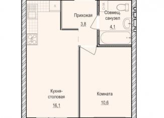 Продается 1-комнатная квартира, 34.6 м2, Удмуртия