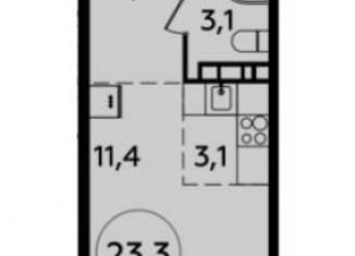 Продажа 1-комнатной квартиры, 23.3 м2, Москва, метро Бунинская аллея, жилой комплекс Южные Сады, к2.4