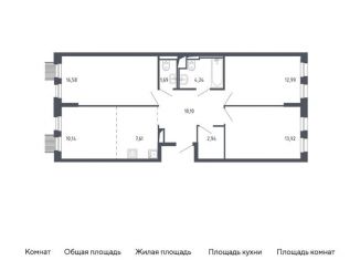Продажа трехкомнатной квартиры, 80.2 м2, Москва, САО, Ленинградское шоссе, 229Ак2
