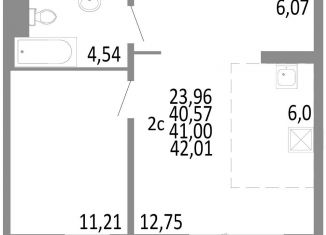 Продается 2-ком. квартира, 41 м2, Челябинская область