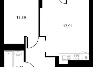 Продаю однокомнатную квартиру, 44.8 м2, Уфа, Кремлёвская улица, 50/3, ЖК Черника