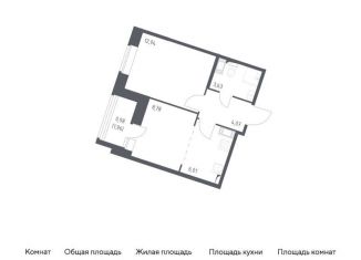 1-ком. квартира на продажу, 36.4 м2, посёлок Песочный