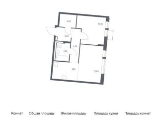 Продажа 1-комнатной квартиры, 46.9 м2, Москва