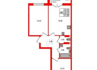 Продажа 2-комнатной квартиры, 60 м2, Калининград