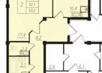 Продажа двухкомнатной квартиры, 53.2 м2, Чебоксары, Прогрессивная улица, 2