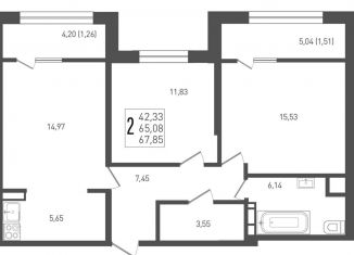 Продается 2-ком. квартира, 67.9 м2, Краснодар, Прикубанский округ