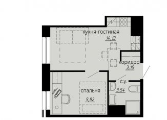 Продаю 1-комнатную квартиру, 30.6 м2, Санкт-Петербург, метро Площадь Мужества