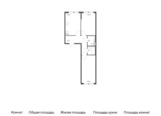Продажа 2-комнатной квартиры, 57.4 м2, Москва, жилой комплекс Остафьево, к23