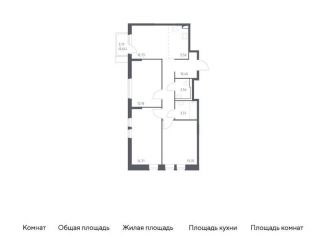 Продаю трехкомнатную квартиру, 73.6 м2, Москва, жилой комплекс Остафьево, к19