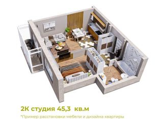 Продаю 2-комнатную квартиру, 45.3 м2, Кемеровская область, Уфимская улица, 6