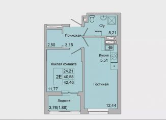 Продаю 2-комнатную квартиру, 42.5 м2, Батайск