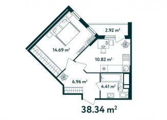 Продается однокомнатная квартира, 38.3 м2, поселок Мещерино