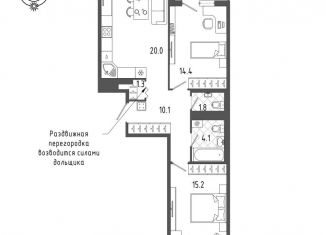 Продается двухкомнатная квартира, 68.6 м2, Санкт-Петербург, метро Московские ворота, Измайловский бульвар, 11
