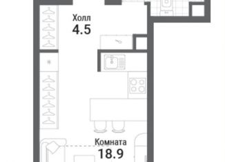 Квартира на продажу студия, 28 м2, Москва, жилой комплекс Нагатино Ай-Ленд, к1, Даниловский район