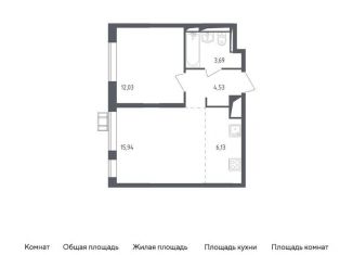 Однокомнатная квартира на продажу, 42.3 м2, Московская область, микрорайон Пригород Лесное, к5.2
