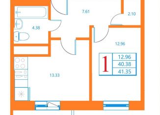 Продается 1-комнатная квартира, 41.4 м2, Дмитров, ЖК Лесной Квартал, микрорайон имени В.Н. Махалина, к15