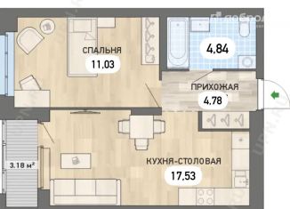 Продается 1-ком. квартира, 41.1 м2, Екатеринбург, улица Краснофлотцев, 71, улица Краснофлотцев