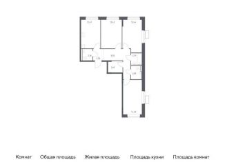 Продажа трехкомнатной квартиры, 78.5 м2, деревня Мисайлово