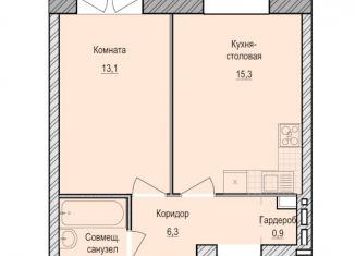 Продаю 1-комнатную квартиру, 39.7 м2, село Первомайский
