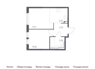 Продам однокомнатную квартиру, 36.4 м2, Москва, жилой комплекс Остафьево, к19