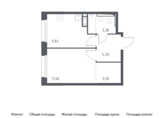 1-комнатная квартира на продажу, 32.8 м2, Мурино, жилой комплекс Новые Лаврики, 1.1