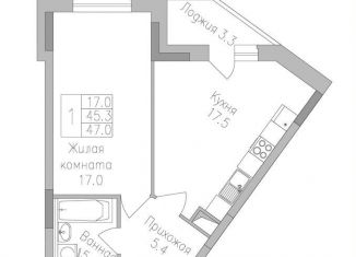 Продается 1-комнатная квартира, 47 м2, Липецк, улица Тельмана, 120