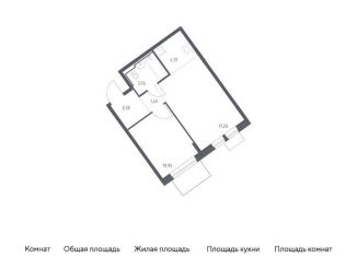 1-комнатная квартира на продажу, 40.8 м2, Москва, САО