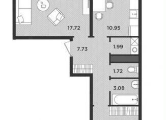 Продам 2-комнатную квартиру, 57.4 м2, Ленинградская область, Цветной проезд, 6