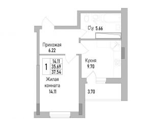 Продажа 1-комнатной квартиры, 37.5 м2, Воронежская область, проспект Труда, 139к2