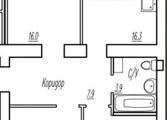 Продажа 3-комнатной квартиры, 72.9 м2, поселок городского типа Стройкерамика