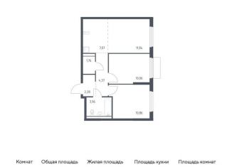 Продается двухкомнатная квартира, 52.2 м2, деревня Мисайлово