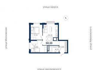 Продам двухкомнатную квартиру, 50.2 м2, Екатеринбург, ЖК Парк Столиц