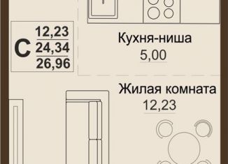 Продам однокомнатную квартиру, 24.3 м2, Челябинская область