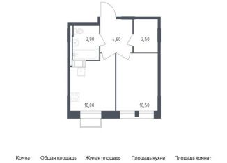 Продажа 1-комнатной квартиры, 32.5 м2, посёлок Песочный