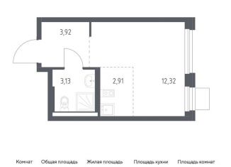 Квартира на продажу студия, 22.3 м2, поселение Кокошкино, ЖК Новое Внуково, жилой комплекс Новое Внуково, к26