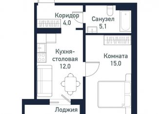 1-ком. квартира на продажу, 36.2 м2, Челябинская область