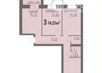 3-ком. квартира на продажу, 74.2 м2, Владимирская область, Муромская улица, 25А