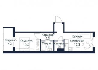 Продам 1-комнатную квартиру, 33.5 м2, Челябинская область