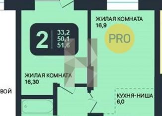 Продается 1-ком. квартира, 51.6 м2, Новосибирск, метро Берёзовая роща