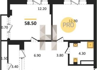 Продаю 2-комнатную квартиру, 58.5 м2, Новосибирская область, Овражная улица, 2А