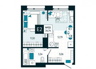 Продажа 1-комнатной квартиры, 34.7 м2, Тульская область