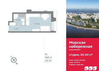Продается квартира студия, 20.3 м2, Санкт-Петербург, Василеостровский район