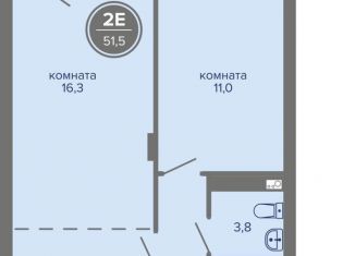 Продам 2-комнатную квартиру, 51.5 м2, Пермский край, шоссе Космонавтов, 309А