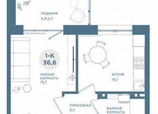 Продам однокомнатную квартиру, 36.6 м2, Красноярск