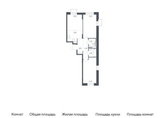 Продается двухкомнатная квартира, 59.7 м2, посёлок Песочный