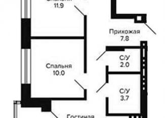 Продается трехкомнатная квартира, 56.8 м2, Новосибирск, 18-й Бронный переулок, метро Площадь Маркса