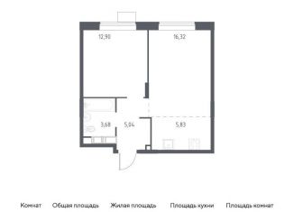 Продается 1-ком. квартира, 43.8 м2, Балашиха, жилой квартал Новоград Павлино, к34